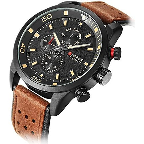 Часы наручные мужские Curren 8250 Black (18686-hbr)