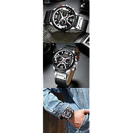 Часы наручные мужские Curren 8329 Silver Black (18690-hbr)