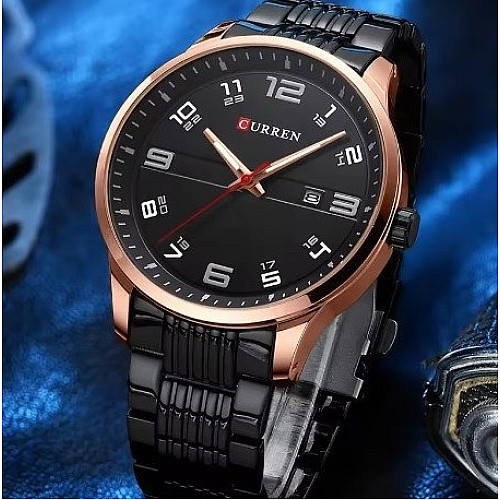 Часы наручные мужские Curren 8411 Gold (18691-hbr)