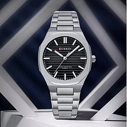 Часы наручные мужские Curren 8456 Silver (18694-hbr)