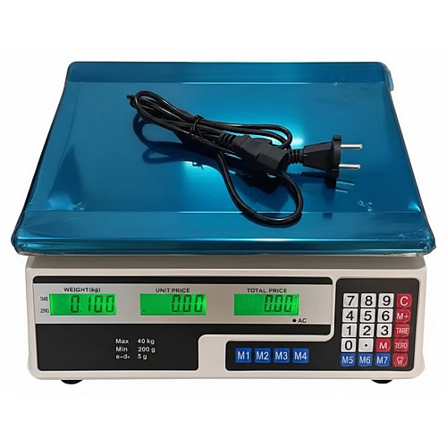 Торгові електронні ваги No Brand ACS-6208 до 40 кг Сірий (2104618831)