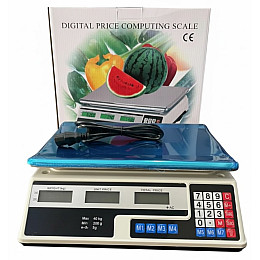 Торговые весы электронные No Brand ACS-6208 до 40 кг Серый (2104618831)