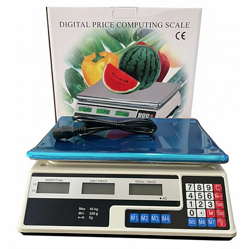 Торгові електронні ваги No Brand ACS-6208 до 40 кг Сірий (2104618831)