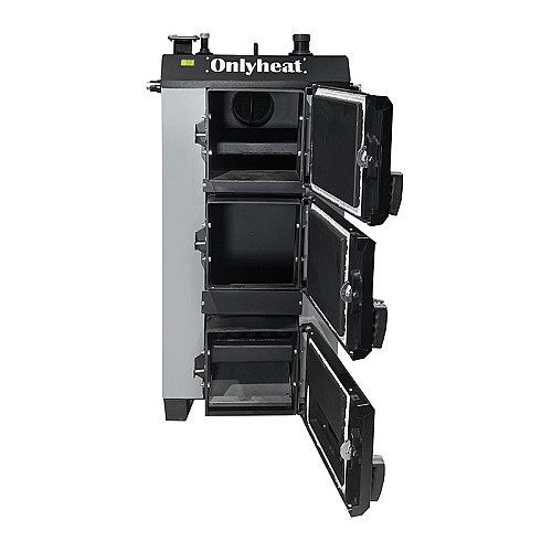 Котел твердопаливний OnlyHeat 16-20 кВт Чорно-сірий