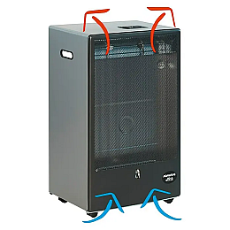 Газовий обігрівач з п'єзоелектричним запалюванням No Brand Blue Belle 4.2 кВт Чорний (2893944120)