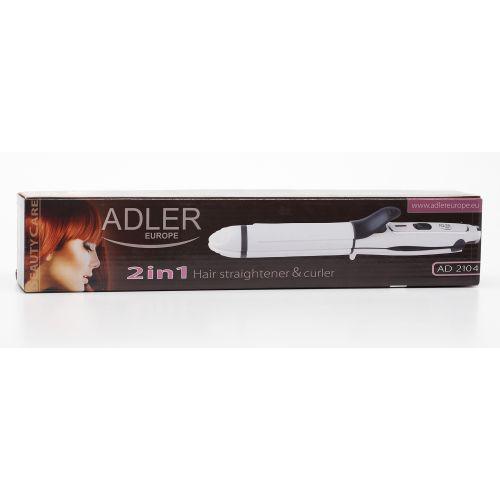 Щипці плойка для волосся 2 в 1 Adler AD 2104 ceramic 50 Вт Білі
