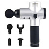 Акумуляторний масажер для тіла 4 насадки Fascial Gun KH-320 Сірий (VD201605923)