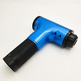 Портативний ручний масажер для тіла 4 насадки Fascial Gun HG-320 Синій (SMT194849299)