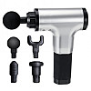 Портативний ручний м'язовий масажер для тіла Fascial Gun HG-320 Silver-Black (SMT179524381)