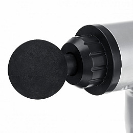 Портативний ручний м'язовий масажер для тіла Fascial Gun HG-320 Silver-Black (SMT179524381)