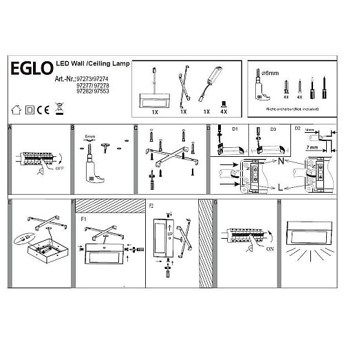 Потолочный светильник Eglo FUEVA 1 97553