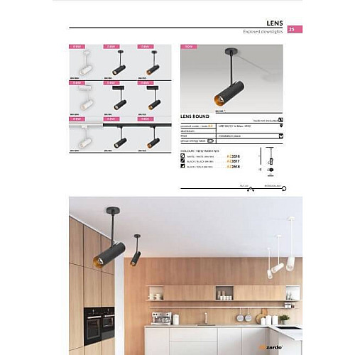 Потолочный светильник AZzardo LENS ROUND AZ3517