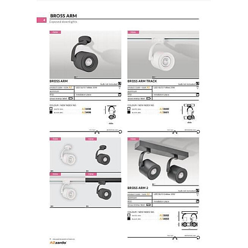 Потолочный светильник AZzardo BROSS ARM 2 AZ3502