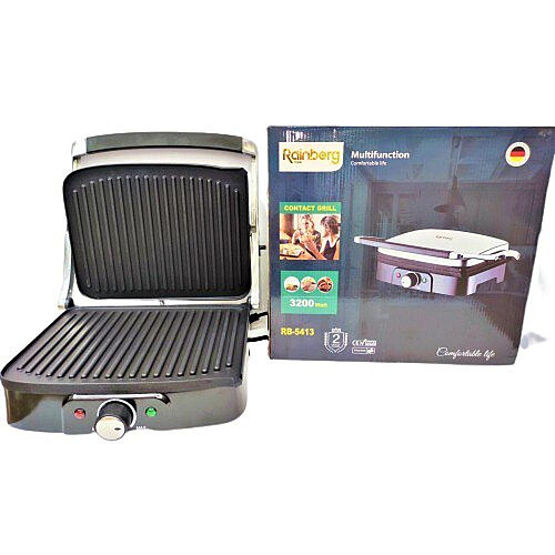 Гриль прижимний Rainberg RB-5413 з терморегулятором 3200W