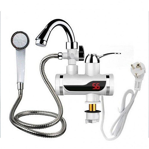 Проточний водонагрівач Delimano електричний з екраном Підключення знизу+ДУШ