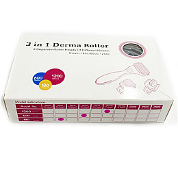 Мезороллер для лица и тела 2Life Derma Roller 3 in 1 Black (vol-1707)