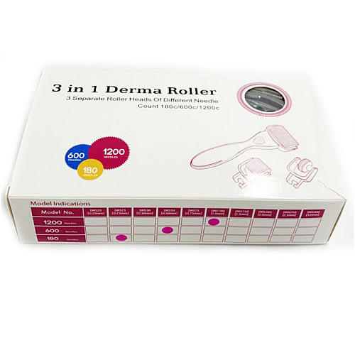 Мезороллер для лица и тела 2Life Derma Roller 3 in 1 Black (vol-1707)