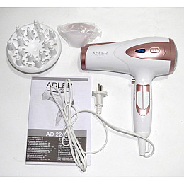 Фен для волос з іонізацією Adler AD 2248 ION 2200W Білий