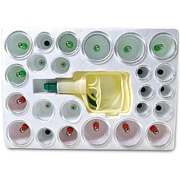 Массажные антицеллюлитные вакуумные банки BaoYi 24 шт с насосом вакууматором