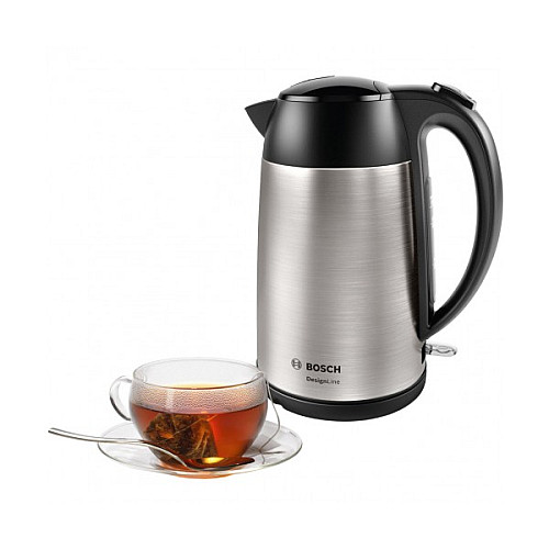 Електрочайник Bosch TWK3P420 2400 Вт Нержавіюча сталь/Чорний