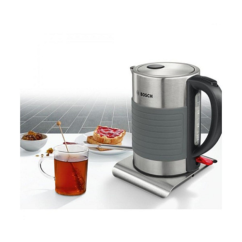 Електрочайник Bosch TWK7S05 2200 Вт Сталевий/темно-сірий