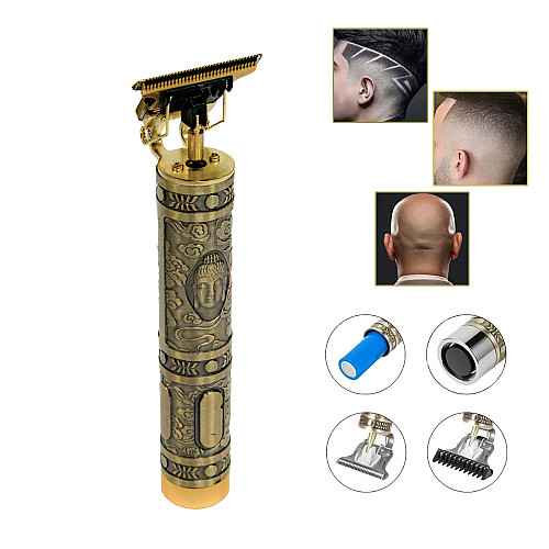 Машинка триммер для стрижки волос бороды Clipper Hair Бронзовый (hub_7pqpaj)