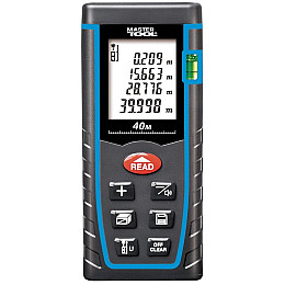 Дальномір лазерний MASTERTOOL до 40 м ± 2 мм/м пам'ять 30 клас лазера I IP54 (30-0940)