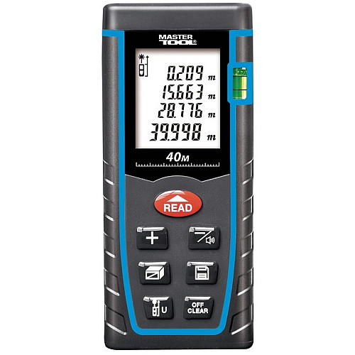 Дальномір лазерний MASTERTOOL до 40 м ± 2 мм/м пам'ять 30 клас лазера I IP54 (30-0940)