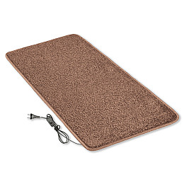 Коврик з підігрівом термоізоляцією та вимикачем Теплик Комфорт 50×100 см Коричневий
