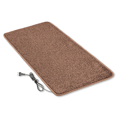 Коврик з підігрівом термоізоляцією та вимикачем Теплик Комфорт 50×100 см Коричневий