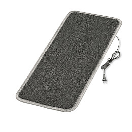 Коврик з підігрівом термоізоляцією та вимикачем Теплик Стандарт 50×100 см Темно-сірий