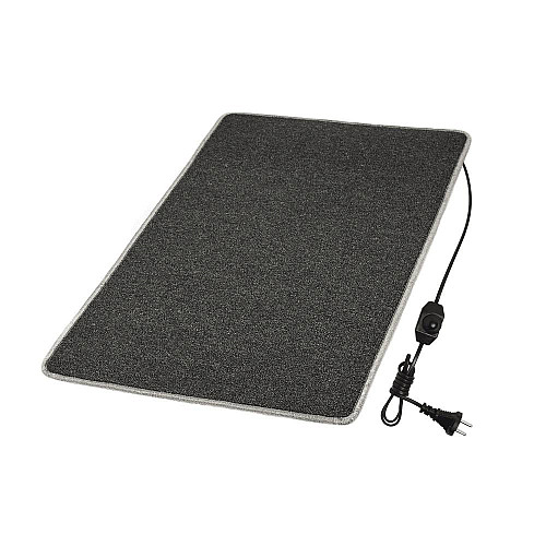 Коврик з підігрівом термоізоляцією та регулятором Теплик Стандарт 50×80 см Темно-сірий