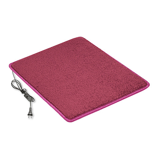 Коврик з підігрівом термоізоляцією та вимикачем Теплик Комфорт 50×80 см Темно-рожевий