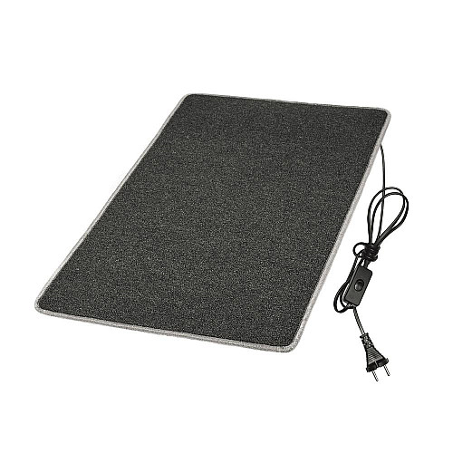 Коврик з підігрівом термоізоляцією та вимикачем Теплик Стандарт 50×80 см Темно-сірий