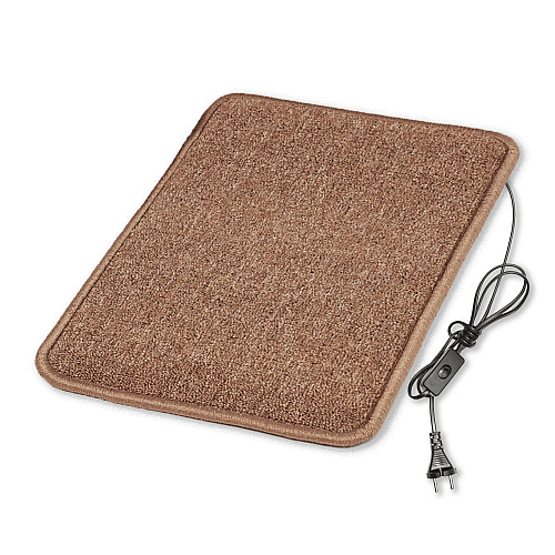 Коврик з підігрівом термоізоляцією та вимикачем Теплик Стандарт 50×80 см Бежевий