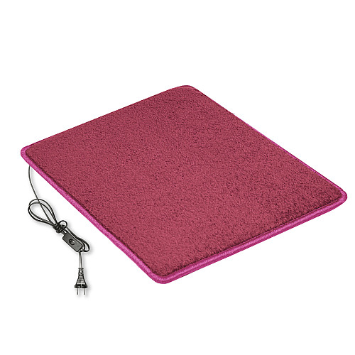 Коврик з підігрівом термоізоляцією та вимикачем Теплик Комфорт 50×60 см Темно-рожевий