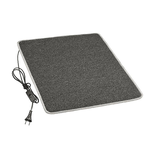 Коврик з підігрівом термоізоляцією та вимикачем Теплик Стандарт 50×60 см Темно-сірий