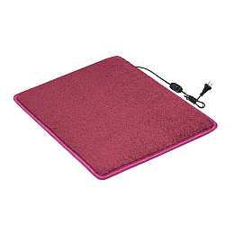 Коврик з підігрівом термоізоляцією та регулятором Теплик Комфорт 50×40 см Темно-рожевий