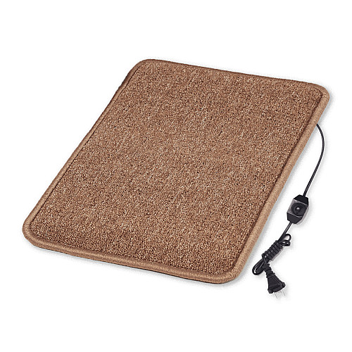 Коврик з підігрівом термоізоляцією та регулятором Теплик Стандарт 50×40 см Бежевий