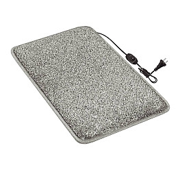 Коврик з підігрівом термоізоляцією та регулятором Теплик Комфорт 50×30 см Темно-сірий