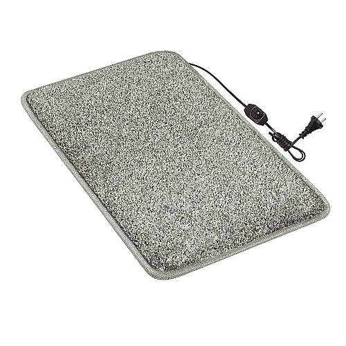 Коврик з підігрівом термоізоляцією та регулятором Теплик Комфорт 50×30 см Темно-сірий