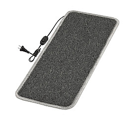 Коврик з підігрівом термоізоляцією та регулятором Теплик Стандарт 50x20 см Темно-сірий