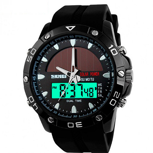 Часы мужские Skmei Solar 1064 на солнечной батарее black