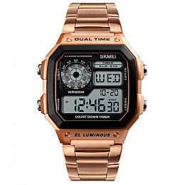 Мужские часы Skmei 1335 Ripple Rose Gold
