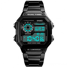 Мужские часы Skmei 1335 Ripple Black