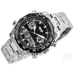 Наручные мужские часы Skmei 1204 direct Серебристый