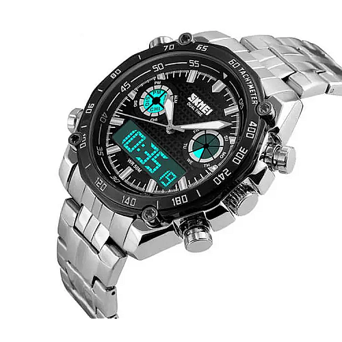 Наручные мужские часы Skmei 1204 direct Серебристый