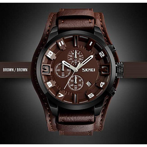 Мужские часы классические Skmei 9165 Черный (1077146783)