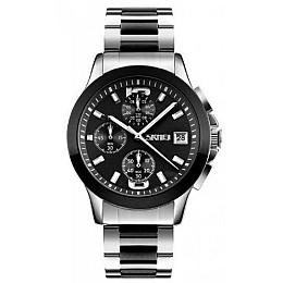 Мужские часы Skmei 9126 с хронографом Черный