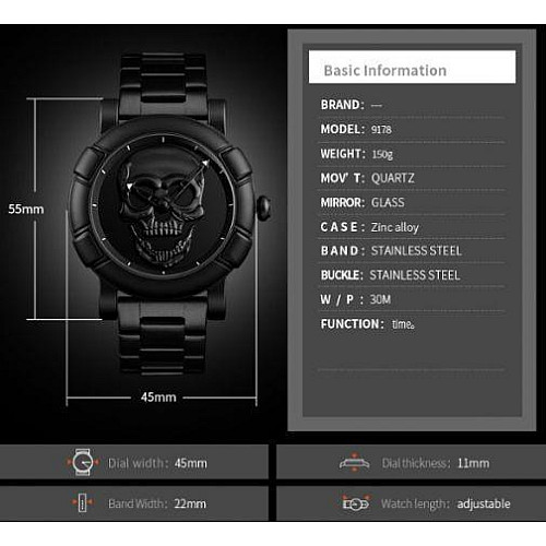 Часи Skmei Skull 9178 Ч